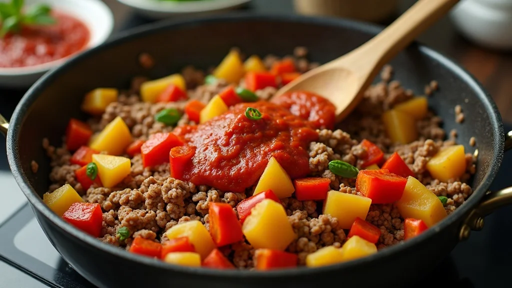 Kartoffeln & Paprika würzen