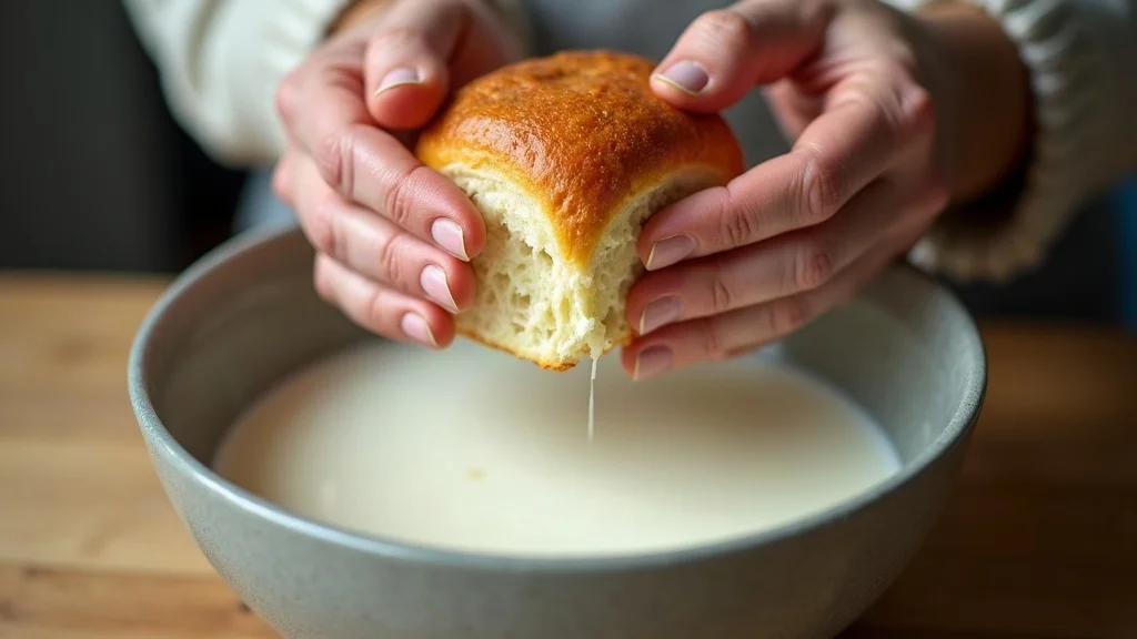 Brötchen einweichen & ausdrücken