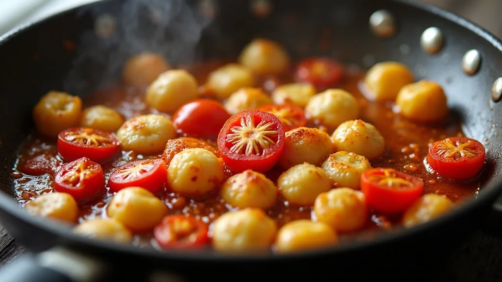 Knoblauch & Tomaten anschwitzen