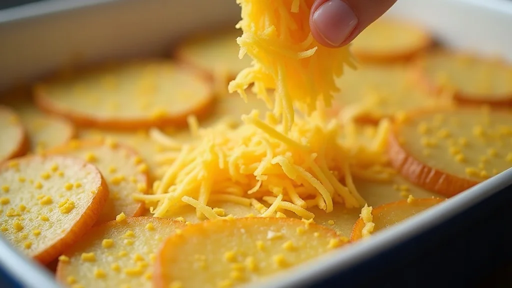 Mit Gruyère bestreuen & backen