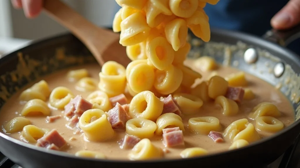Tortellini cremig unterheben